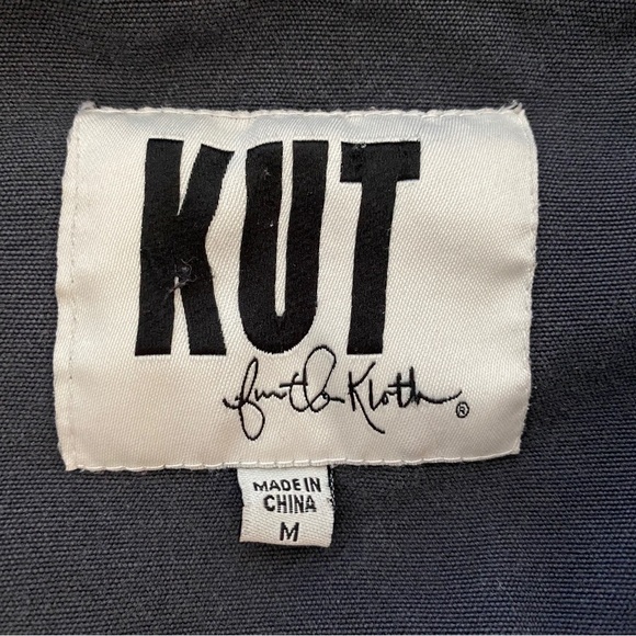 Kut from the KLOTH Gray Utility Full Zip Button Jacket Women M Medium - Picture 8 of 8